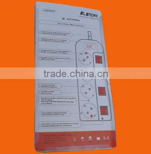 German Style 3 Way Extension Power Strip With Individual Switch (E6003EIS) photo-4