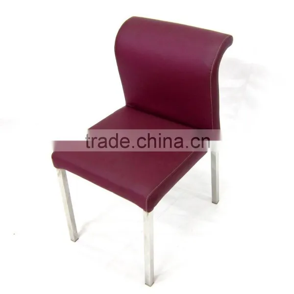 Stainless Steel Legs Low Back Dining Room Chair for Sale photo-5
