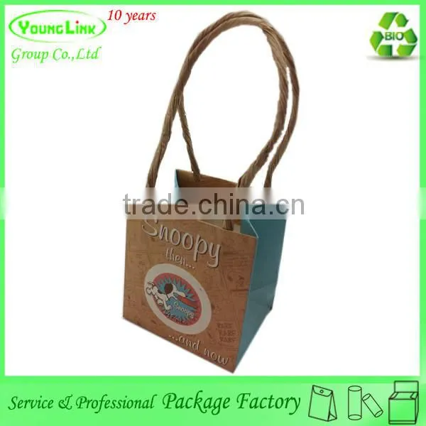 Custom Printing Mini Cute Kraft Paper Bag With Paper String photo-5
