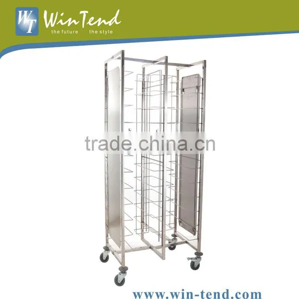 12-Tier Cafeteria Tray Trolley Cart