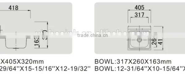 304 Stainless Steel Wall Mounted Sink for Outdoor photo-2