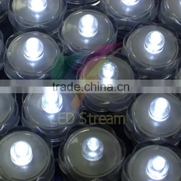 Mini Waterproof Flower Tea Light Submersible Lamp For Christmas Holiday Wedding Party Swimming Pool Cell Battery