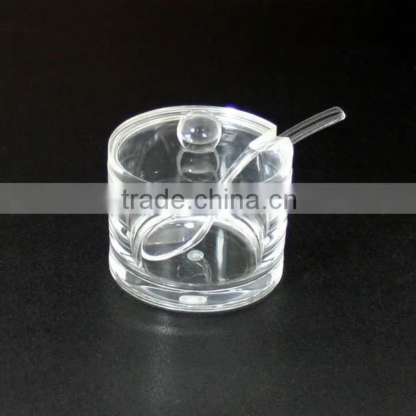 Acrylic Jam Sugar Contanier,Jar,Pot With Spoon