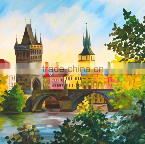 ROSA Talent Cotton Canvas Panel With Outline "Prague", 30x40cm