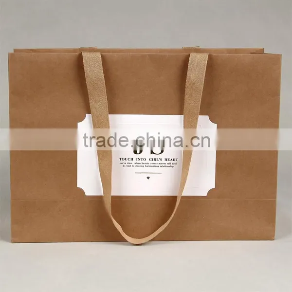 China Wholesale Fine Shopping Hand Bags for Girl's Wool Garments Factory Price Paper Bag in Hangzhou photo-2