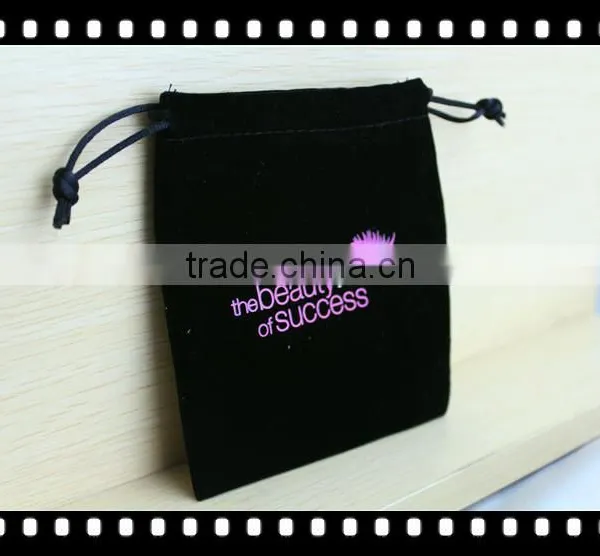 Pink Velvet Pouch for Jewelry Packing Size Optional photo-6
