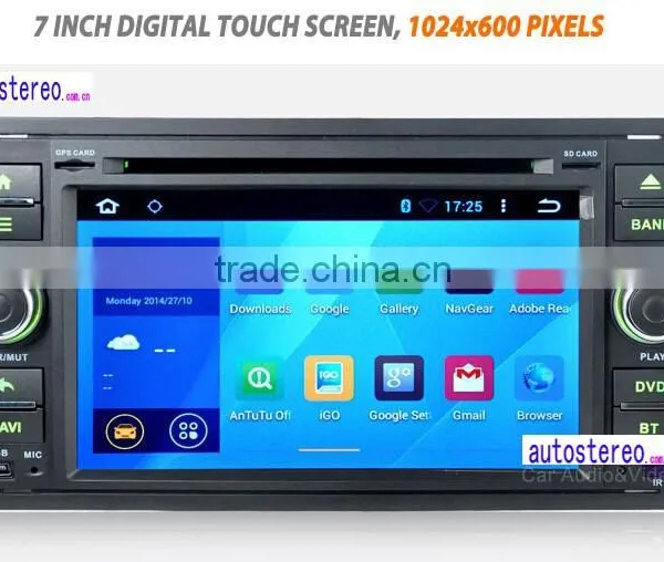 7 Inch Android 4.2.2 Car DVD Player GPS Navigation for Ford FocusKuga Car Audio Stereo