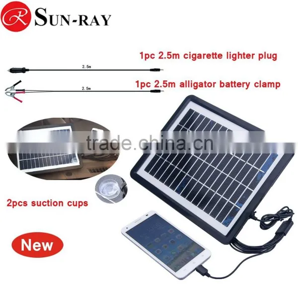 6W DC 12V Solar Battery Charger For Cars , Trucks, Boat, Motorcycle photo-5