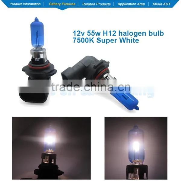 Auto H12 Halogen Bulb, 12v 55w 7500k Automotive Halogen Lamp photo-2