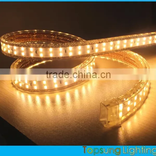 110v Double Row 2835 Tape Diode Warm White Ribbon 2014 New Strip 120smd/M