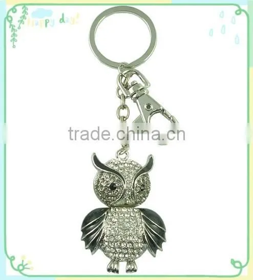 2015 Fashion Animal Owl Key Chain With cz Stones photo-2