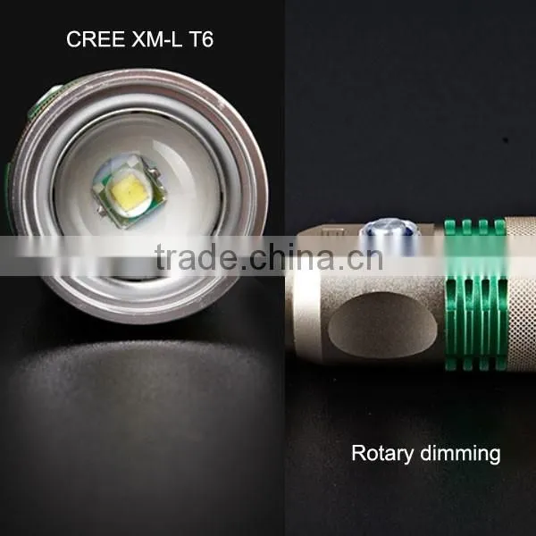 Muti-Funciton Aluminum Flashlight Rechargeable LED Flash Torch Light Long Range photo-2