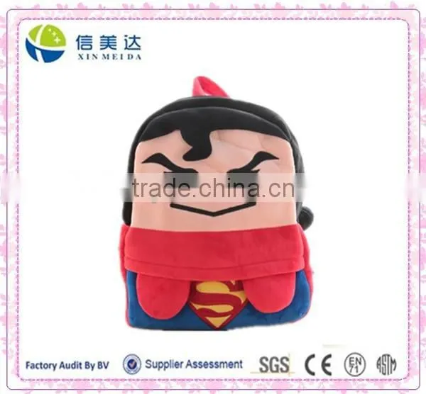 Hot Sell Two Styles Superman Cartoon Soft Plush Backpack Bag photo-2