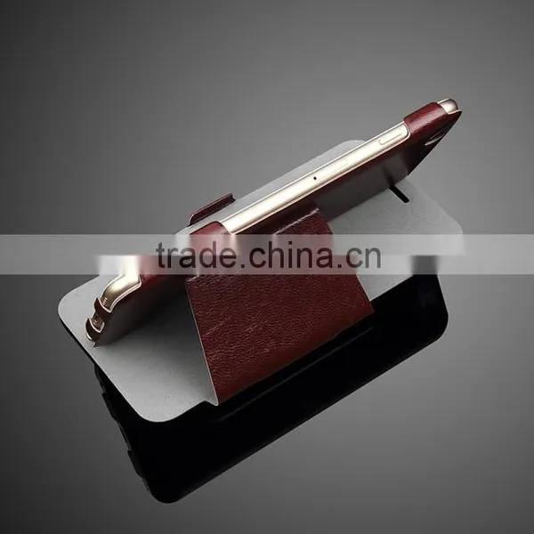 Elegant Design Ultra Thin Flip Open Stand Leather Case Cover With Embossed Flower Mobile Phone Leather Case photo-3