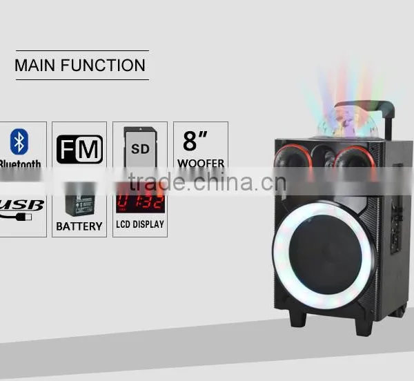 Hoxen 8" Active Bluetooth Speakers Box With Disco Ball Light Show L-212 photo-4
