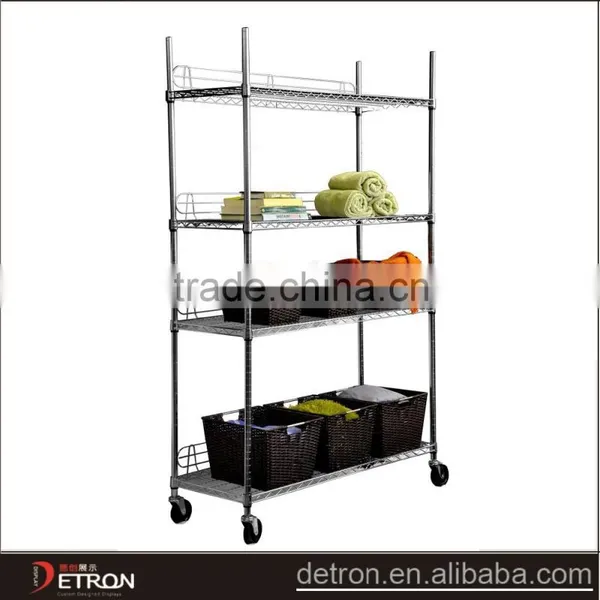 Easy assemble DIY metal wire shelf rack