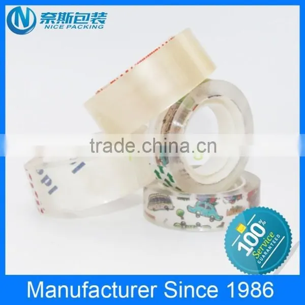 BOPP Material and Single Sided Adhesive Side Carton Sealing Crystal Stationery Tapes photo-5