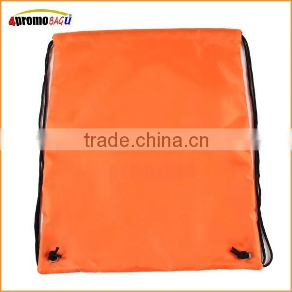 2015 Orange Polyester Sport Drawstring Bag photo-2