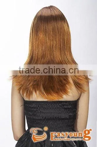 Golden Blonde Color Syntheitc Long Hair Lace Wig, Gradient Wigs photo-3