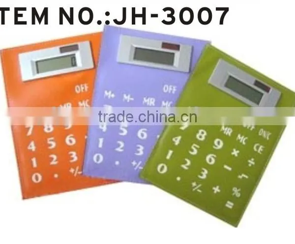 8 Digit Foldable Pocket Calculator Silicone Solar Calculator With Custom Logo photo-4