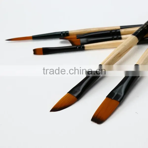 (New) 523 Fine Watercolor Nylon Artist Brush Set 6-pcs photo-3