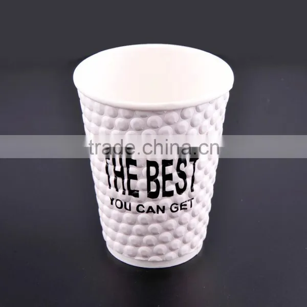 12oz Embossed Paper Cup,Custom Logo Printed Paper Cup for Hot Coffee/milk photo-4