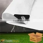 White Plastic Reinforced Corners Eyelet pe Tarpaulin