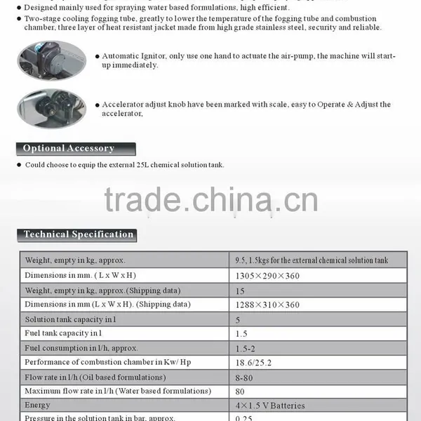GF-75L Portable Fog Machine for Agricultural Use photo-2
