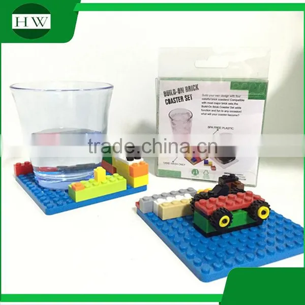 Creative Silicone Non-slip Building Block Heated Insulation Pad Cup Coasters Mat Placemat Coaster photo-3