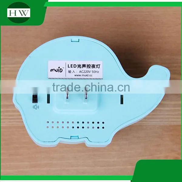 Plastic Mini Cartoon Elephant Electric Plug Socket Led Sensor Day Night Lamp Light photo-5