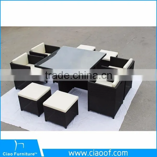 Modern Stylish Outdoor Furniture Cheap Rattan Dining Set Wicker Table and Chair photo-3