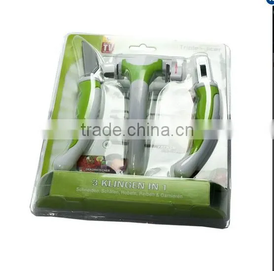 Vegetable Fruit Schneiden Hobeln Garnieren 3 in 1 Triple Slicer photo-2