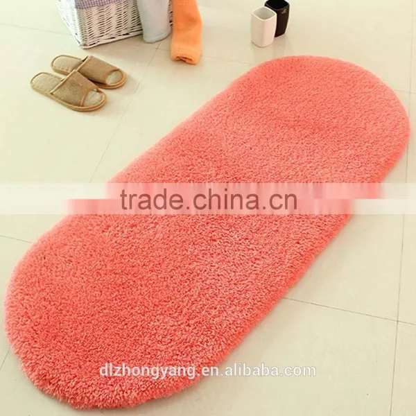 Multiple Color Bathroom Anti-slip Rug Circular Shaggy Floor Carpet photo-2