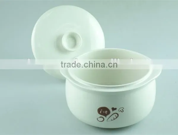 Cream Ceramic Tureen/soup Bowl With Lid/cover in Stocklot photo-2