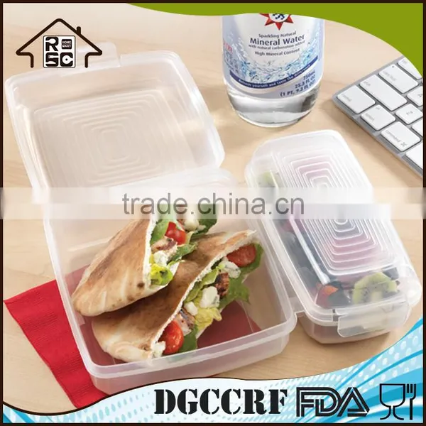 High Production 2 Divided Plastic Sandwich Container Lunch Boxes,bento Sandwich Box Kids, Takeaway Sandwich Boxes Wholesale photo-2