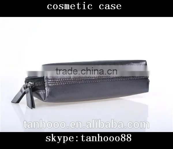 Hot Selling Black Shell Shape Leather Cosmetic Case and Box Makeup Case photo-3
