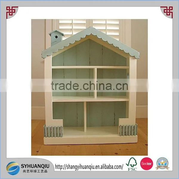 2015 Wholesale Wooden Colorful and House Shape Wood Wall Home Decoration Shelf