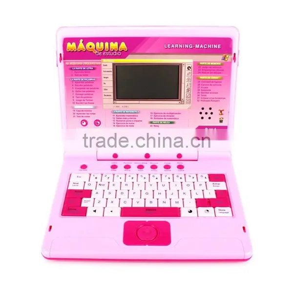 English & Spanish Interactive Kids Laptop Learning Machine/ Study Machine/ Educational Toys With Light & Voice photo-2