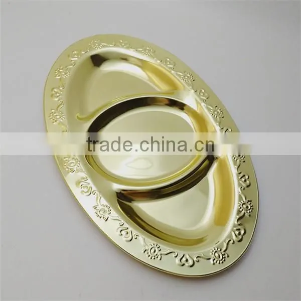 Custom Logo Metal Serving Trays Wholesale Stainless Steel Cooking Plate photo-3