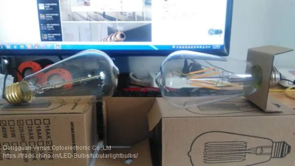 Винтажная лампочка ST64 Edison LED photo-4