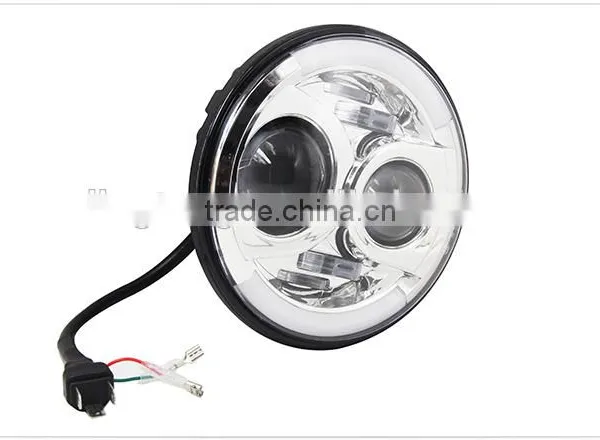 IP68 7 Inch Landrover Defender LED Headlights Hi-low Beam Moving Driving LED Headlamp photo-3