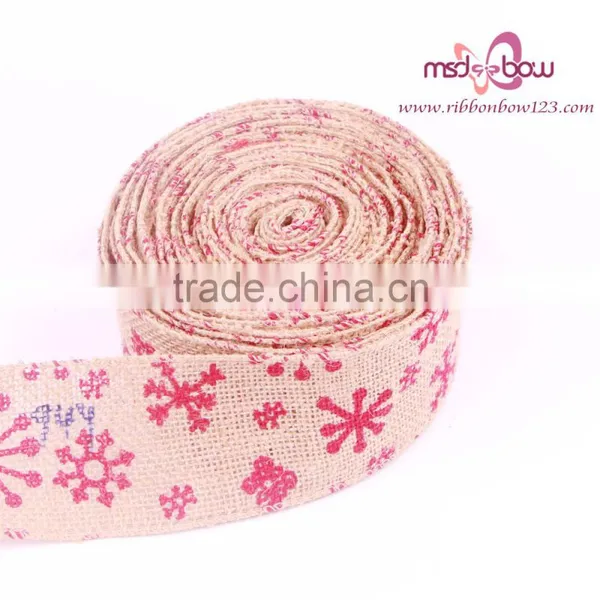MSD Woven Jacquard Ribbon Green,2.5 Inch Wide Jute Tape Trim Ribbon photo-3