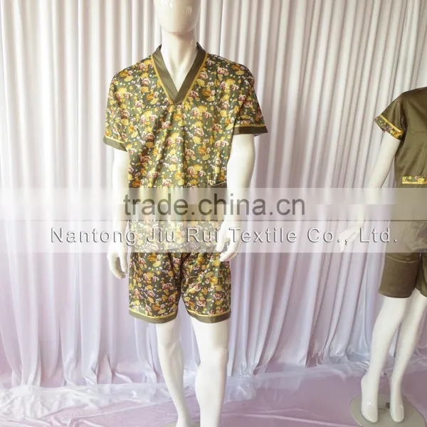 Luxury Fashion Floral V-Neck Pajamas Spa Shower Homewear 2 Piece Set Comfortable Autumn/Summer Satin Women Pajamas Set photo-3