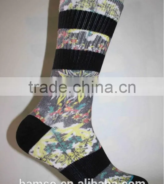 Polyester Cotton Printed Socks for Men photo-3