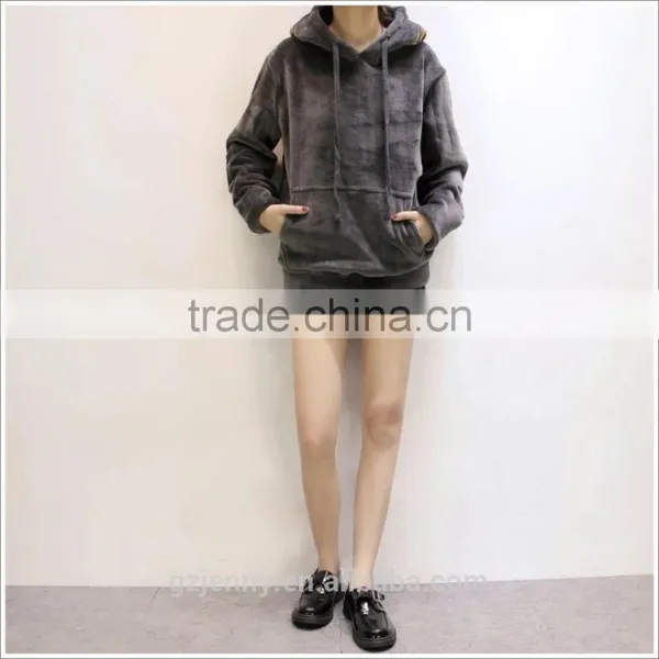 2017 Chinese Wholesale Custom Competitive Price Casual Zip Velvet Tracksuit photo-2
