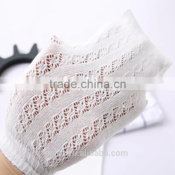 Baby Floor Sock Infant Cotton Anti-slip Mesh Soft Knee High Socks With Rubber Soles Slipper Summer Spring Socks White Thin Mesh photo-5