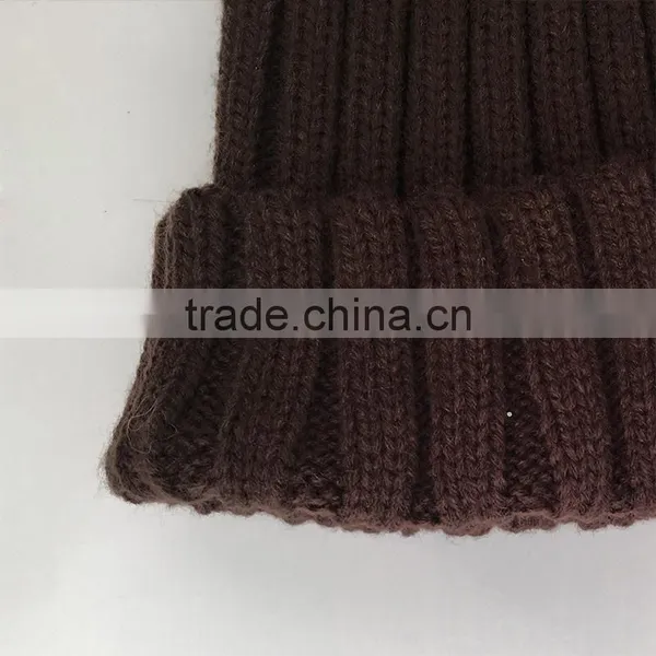 Myfur Top Quality Men Winter Wool Beanie Hat With Detachable Fox Fur Pom Pom photo-4