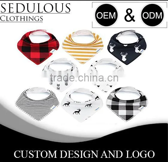 100% Organic Cotton Custom Printed Baby Bandana Triangle Bibs photo-6