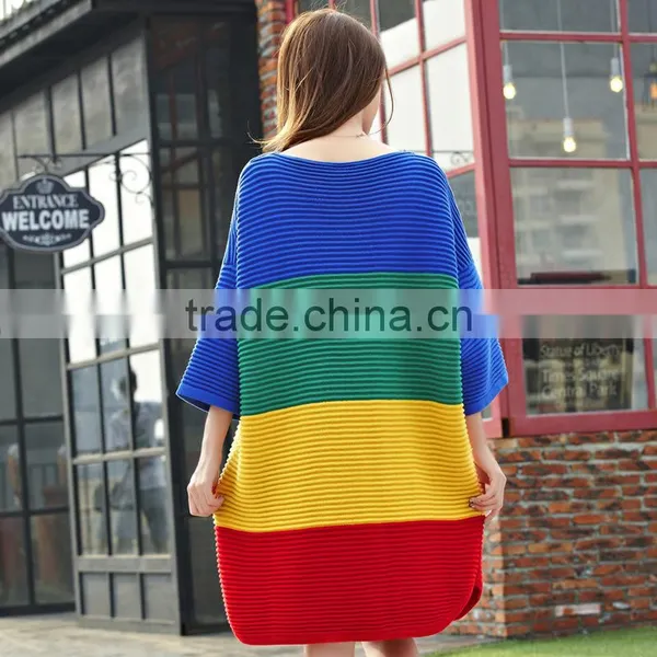 New Design Fashion Sweater, Pregant Women Sweater, Long Sleeves Rainbow Sweater photo-4