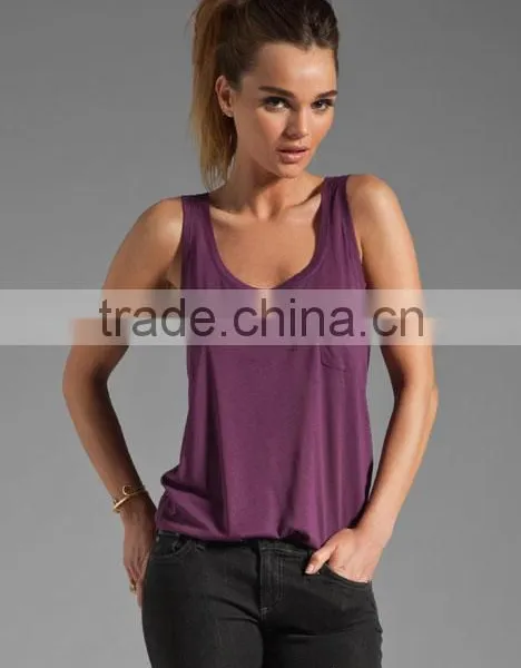 Loose Pocket Tank Top Women